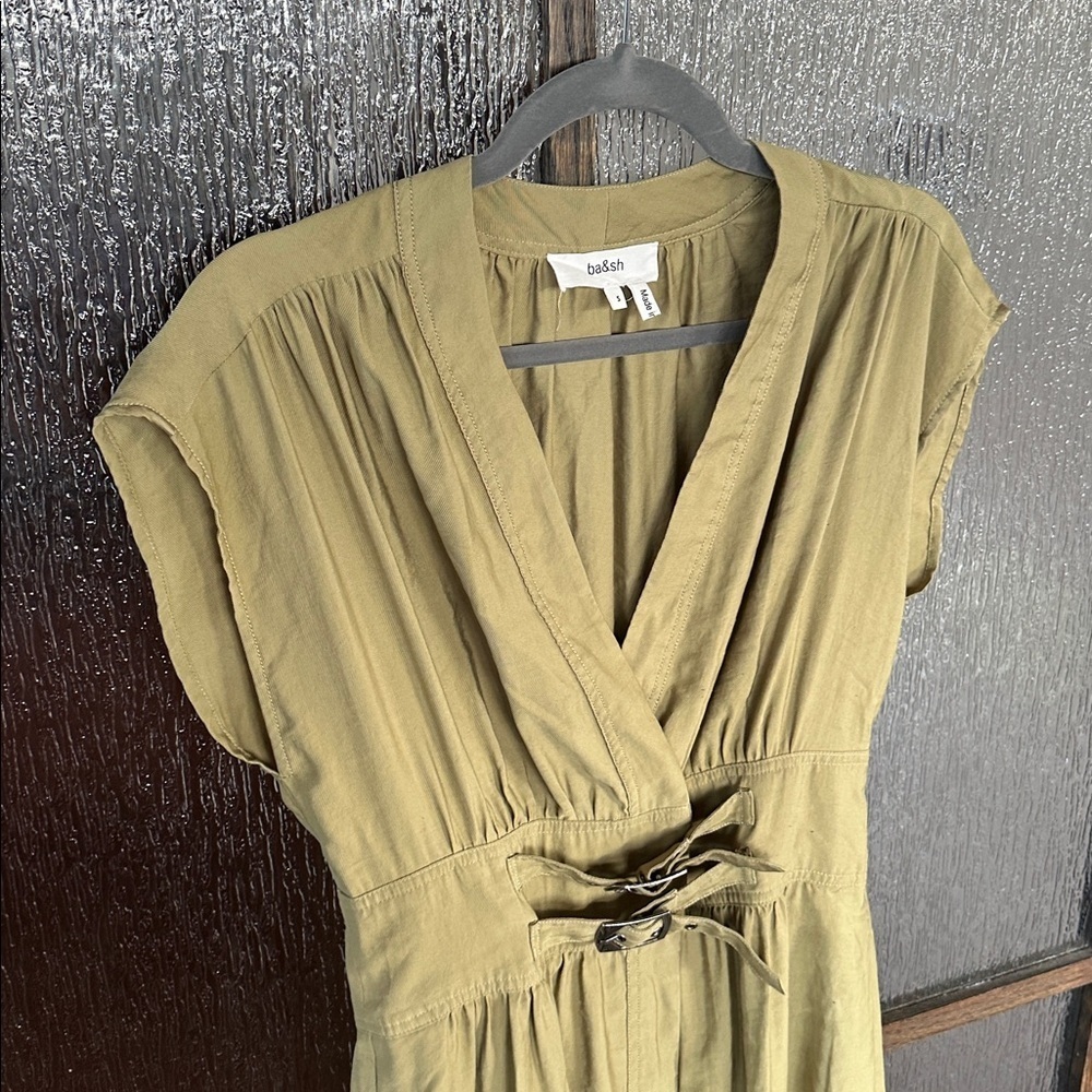 ba&sh Dove midi dress in olive green size small. - Picture 12 of 13